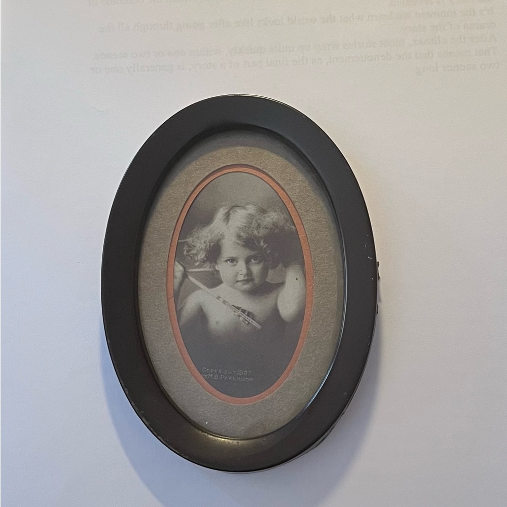 Vintage Framed Photo/Print Titled ‘Cupid Awake’
